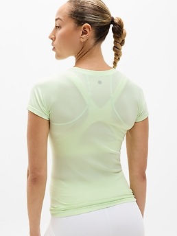 Momentum Seamless Tee - Green - image 3