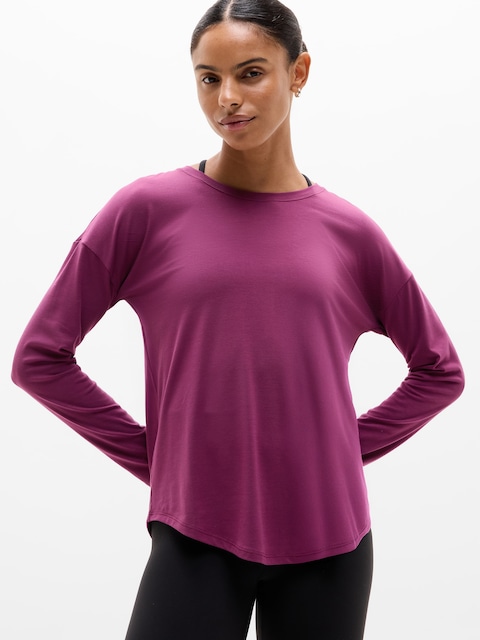 Move With Ease Top - Plum