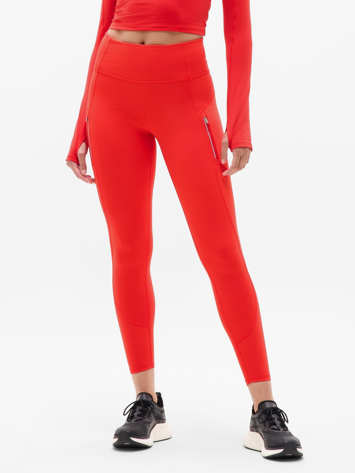 Athleta Rainier High Rise Legging In Red