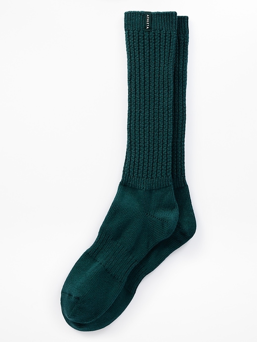Image number 1 showing, Cloud Cable Knit Scrunch Sock