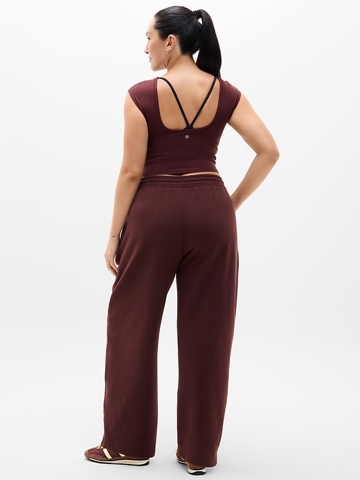 Image number 7 showing, Forever Fleece Mid Rise Barrel Pant