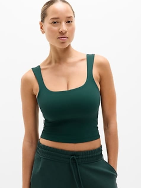 Transcend Square Neck Crop Sports Bra D-DD