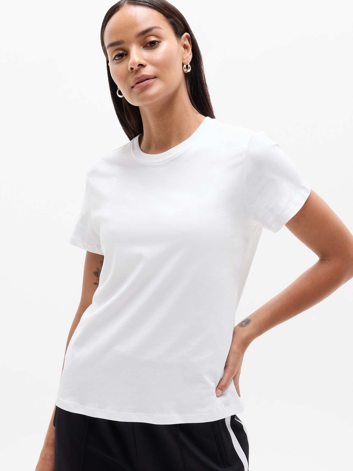 Athleta Favorite Cotton Tee In White