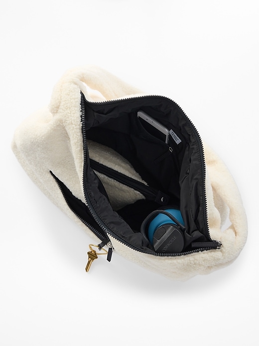 Image number 3 showing, All About Sherpa Oversized Crossbody Hobo