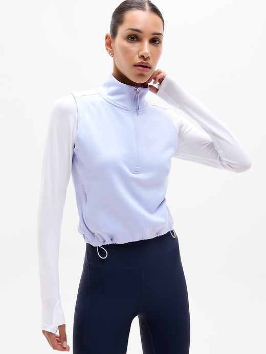 Image number 1 showing, Unstoppable 1/2 Zip Cropped Vest