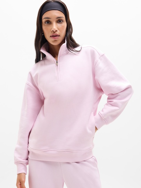 Forever Fleece 1/4 Zip Sweatshirt - Primrose