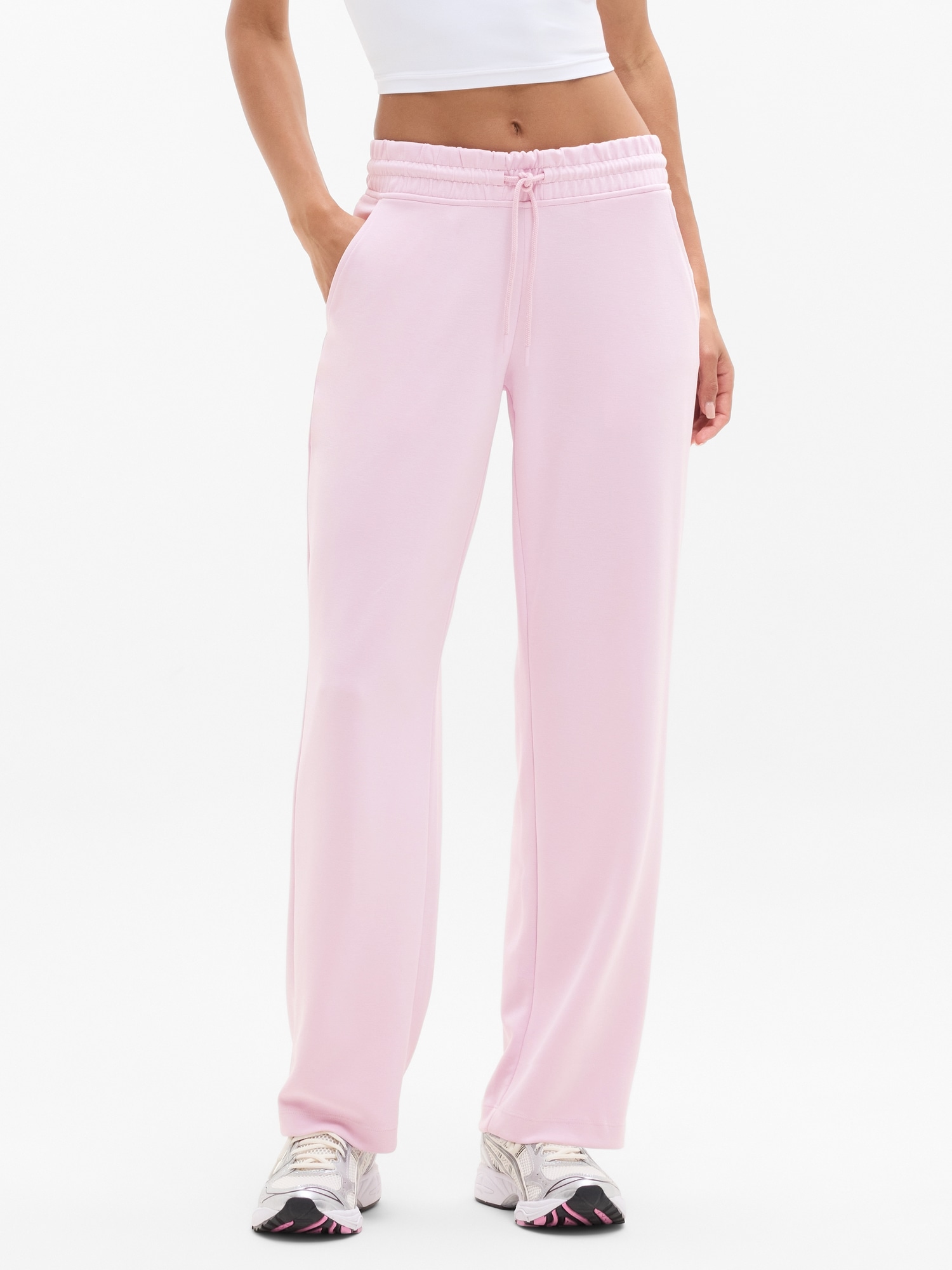 Athleta Seasoft Mid Rise Straight Pant In Yellow
