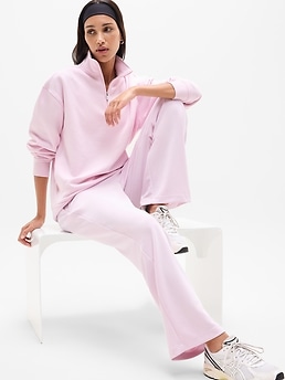 Forever Fleece 1/4 Zip Sweatshirt - Pink - image 2