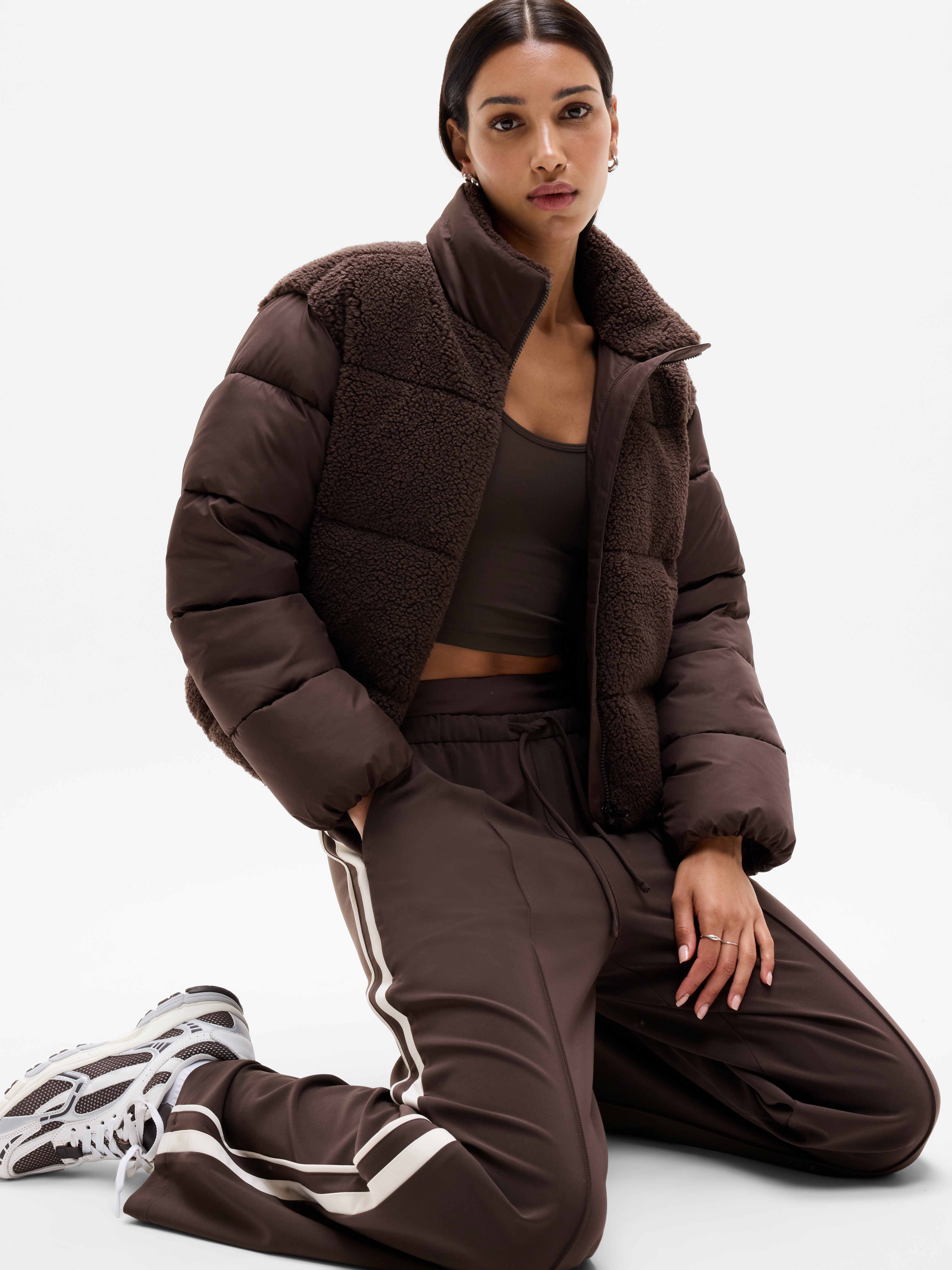 Halo Puffer Jacket - Brown - View 15