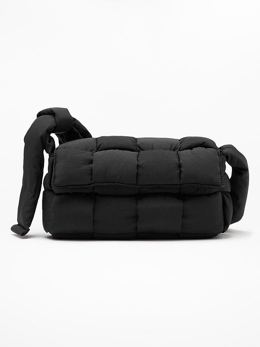 Image number 1 showing, Woven Square Puff Crossbody