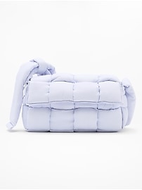 Image number 1 showing, Woven Square Puff Crossbody