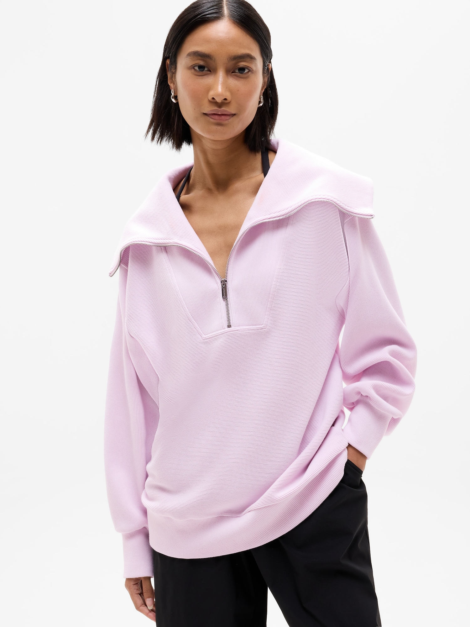 Ottoman Rib 1/4 Zip Sweatshirt