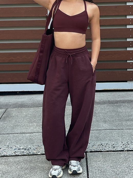 Image number 1 showing, Forever Fleece Mid Rise Barrel Pant
