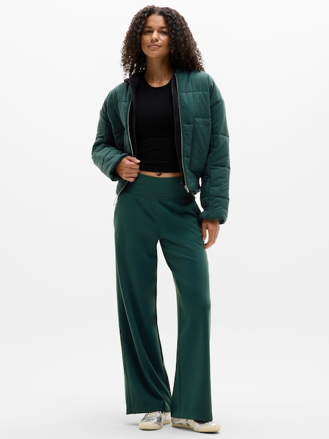 Venice High Rise Wide Leg Pant - Pine