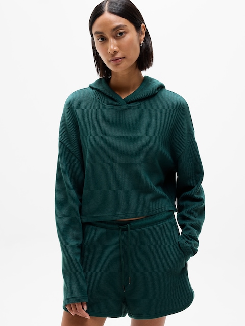Tranquil Waffle Hoodie - Pine