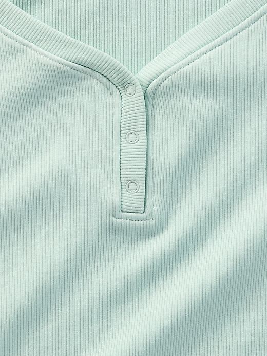 Image number 4 showing, Athleta Girl Rise Above Rib Henley Top