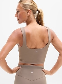 Image number 2 showing, Transcend Square Neck Crop Sports Bra A-C
