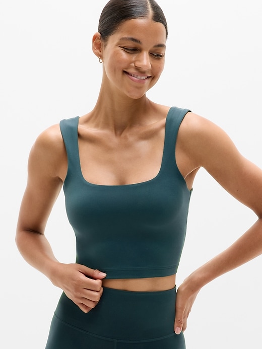 Image number 1 showing, Transcend Square Neck Crop Sports Bra A-C