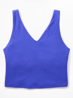 Transcend V-Neck Crop Sports Bra A-C - Blue - image 3