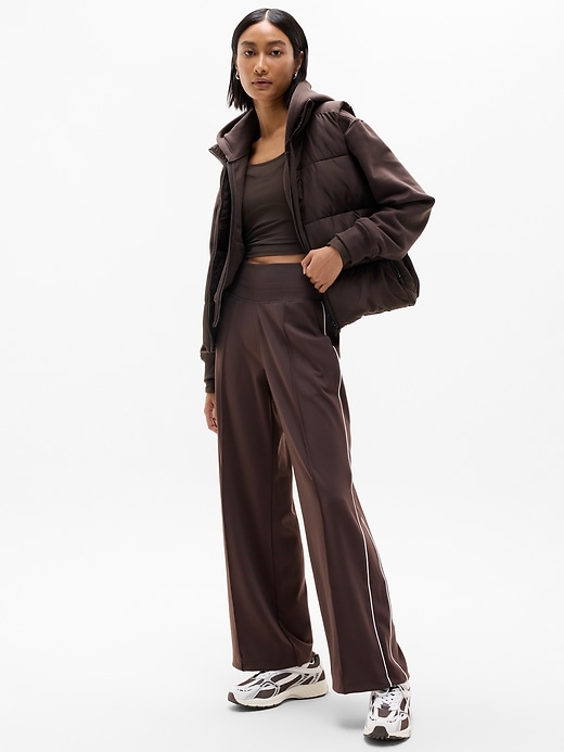 Image number 5 showing, Venice High Rise Track Stripe Wide Leg Pant