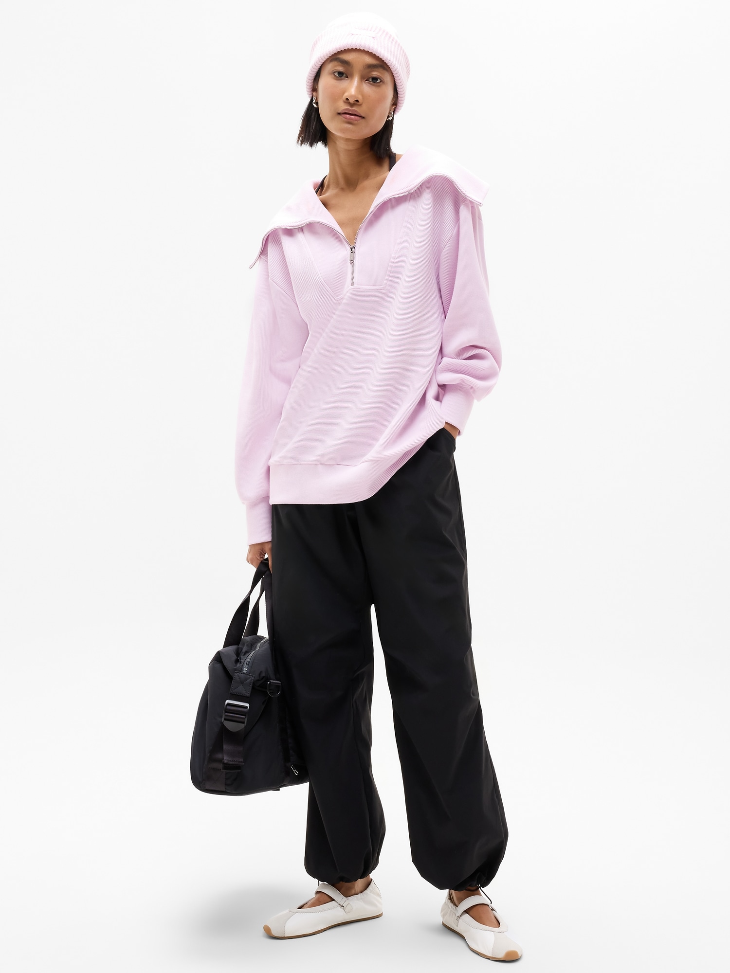 Ottoman Rib 1/4 Zip Sweatshirt