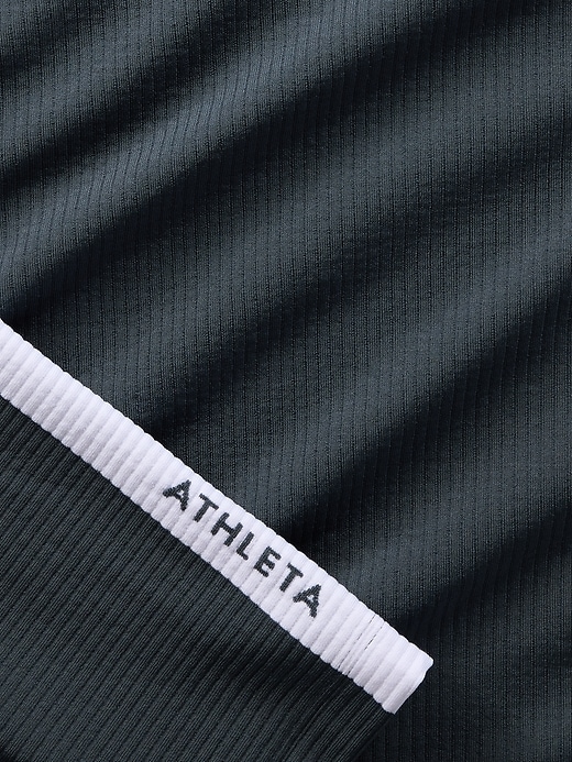 Image number 3 showing, Renew Seamless Mock Neck Stripe Logo Top
