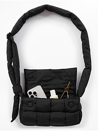 Image number 3 showing, Woven Square Puff Crossbody