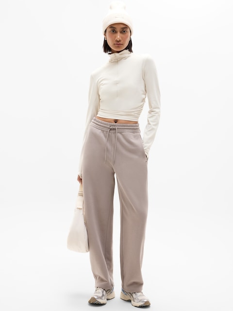 Forever Fleece Mid Rise Barrel Pant - Mortar Mushroom
