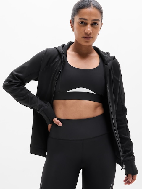 Unstoppable Fleece Lined Full Zip Jacket - Black