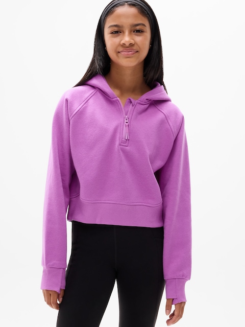 Athleta Girl All Day Half Zip Hoodie - Ultra Violet