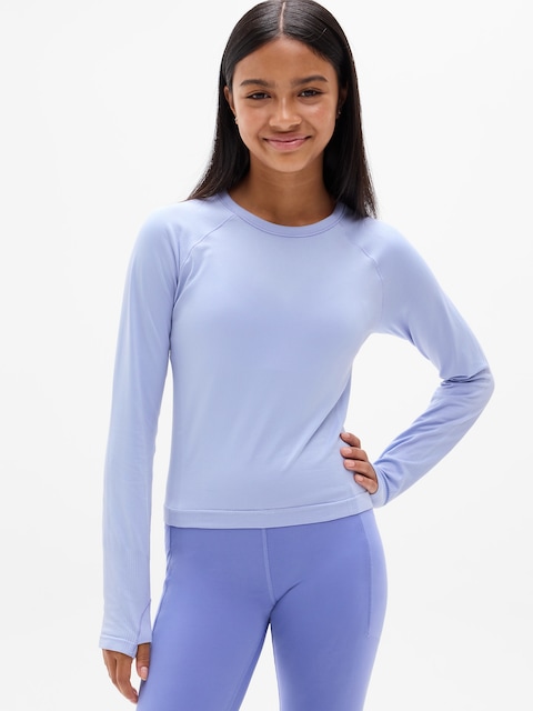 Athleta Girl Power Up Sport Length Top - Raincloud