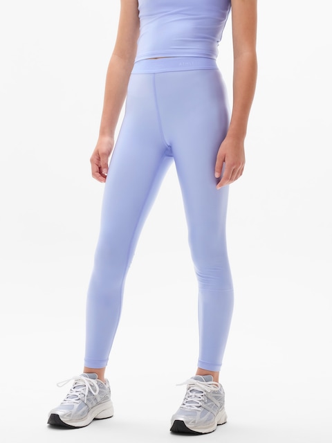 Athleta Girl High Rise Logo Chit Chat Sheen Legging