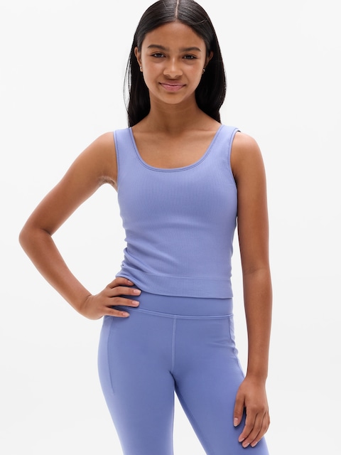 Athleta Girl Rise Above Rib Crop Tank - Dusk
