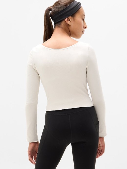 Image number 3 showing, Athleta Girl Rise Above Rib Shimmer Top