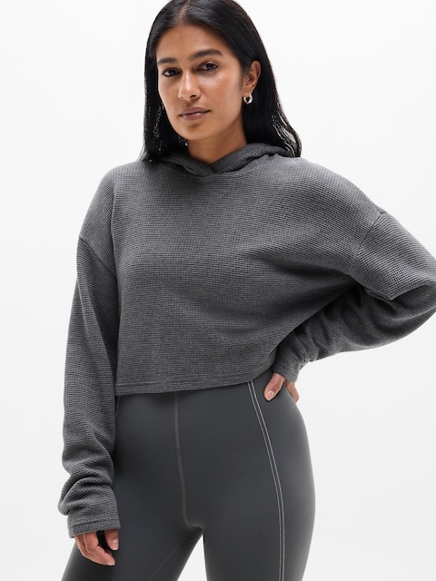 Tranquil Waffle Hoodie - Charcoal Heather