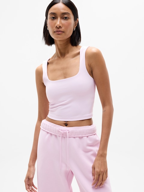 Transcend Square Neck Crop Sports Bra A-C - Primrose
