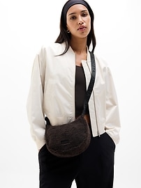 Image number 2 showing, All About Sherpa Mini Crescent Bag