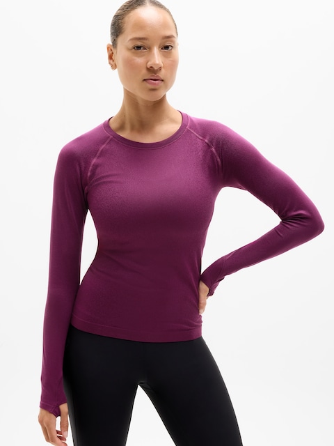 Momentum Seamless Top - Plum Contour