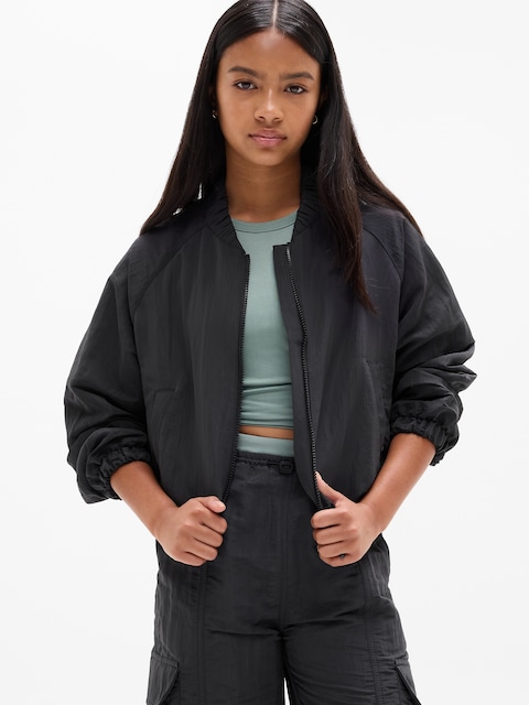 Athleta Girl Roam Around Bomber - Black