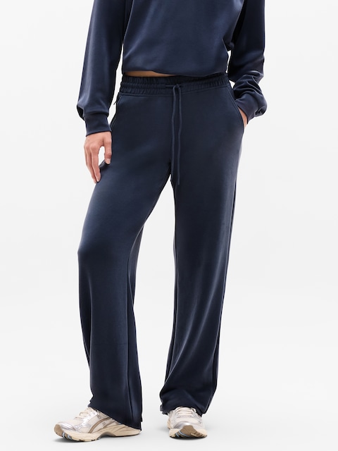 Seasoft Mid Rise Straight Pant - Navy