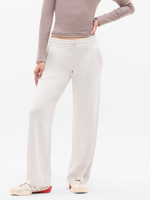 Seasoft Mid Rise Straight Pant - Bone