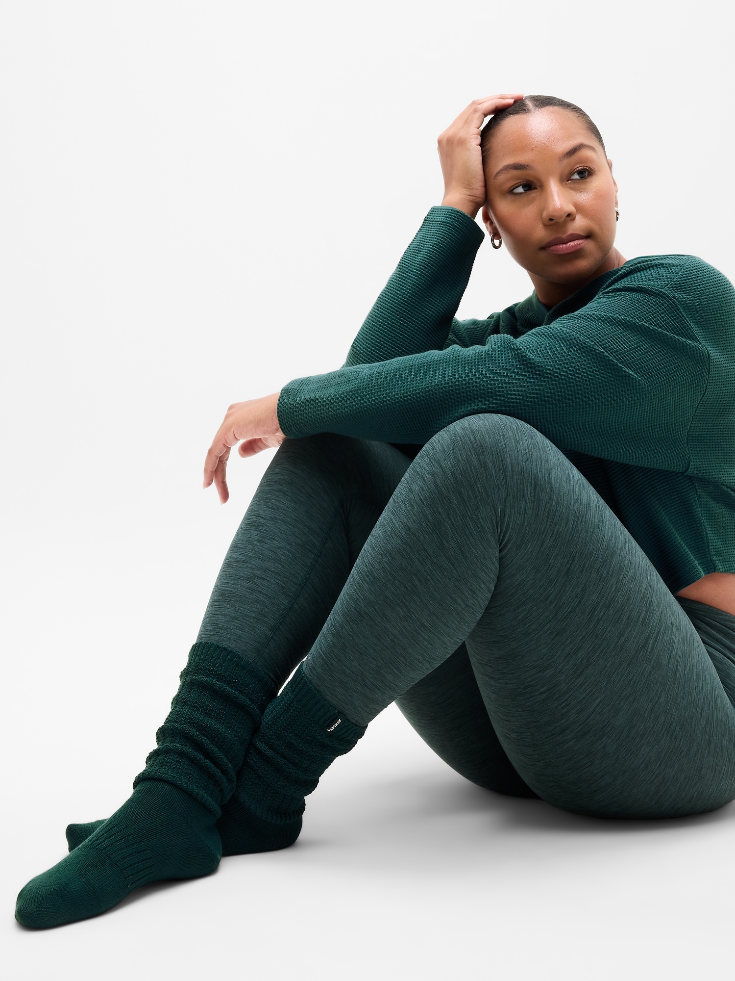 Cloud Cable Knit Scrunch Sock