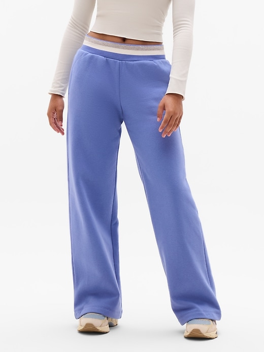 Image number 3 showing, Athleta Girl All Day Sparkle Rib Wide Leg Pant