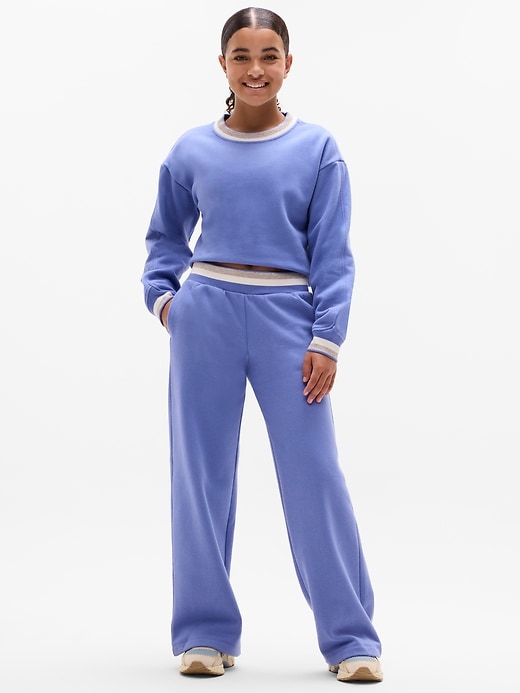 Image number 4 showing, Athleta Girl All Day Sparkle Rib Wide Leg Pant