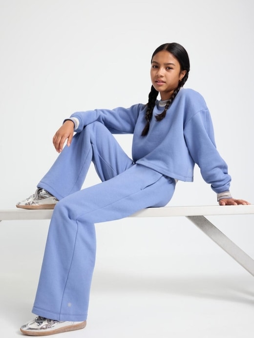 Image number 1 showing, Athleta Girl All Day Sparkle Rib Wide Leg Pant