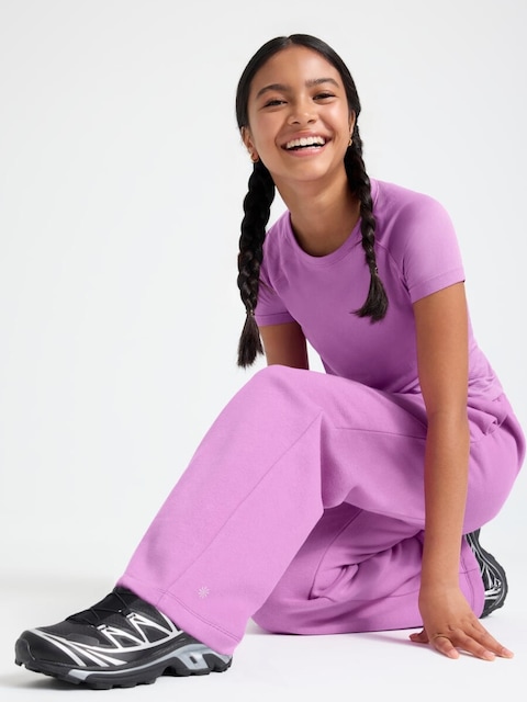 Athleta Girl All Day Wide Leg Fleece Pant - Ultra Violet Fleece