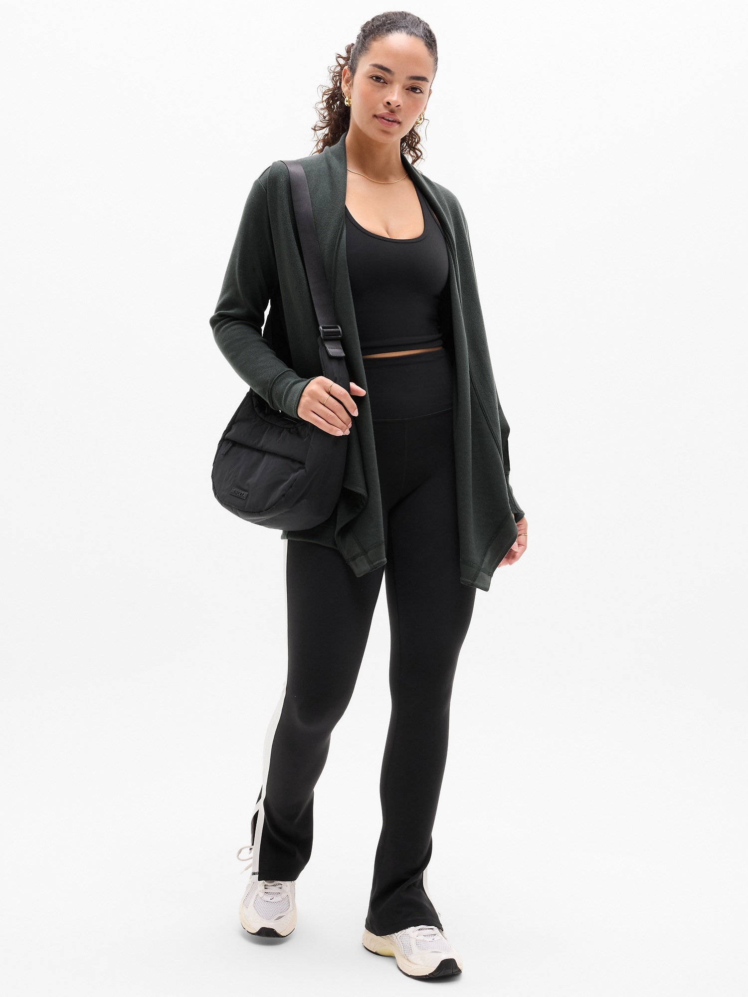 Athleta Pranayama Restore Wrap - Green (Elm Rib)