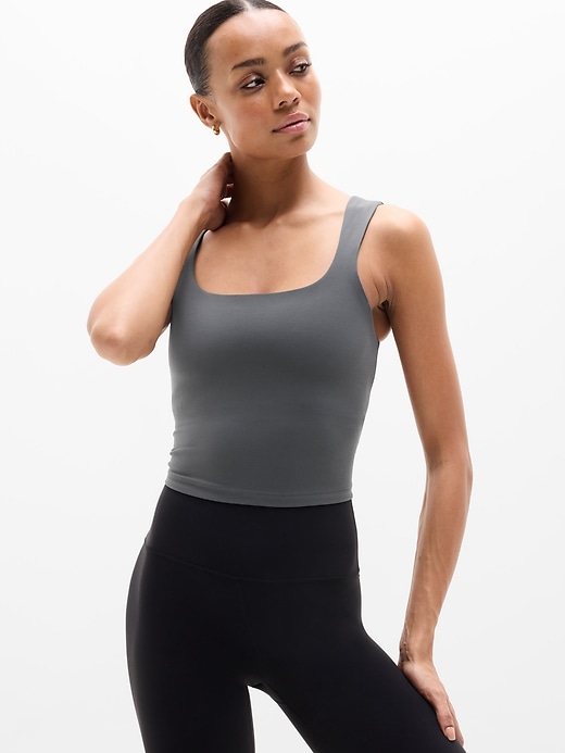 Image number 1 showing, Transcend Square Neck Crop Sports Bra D-DD