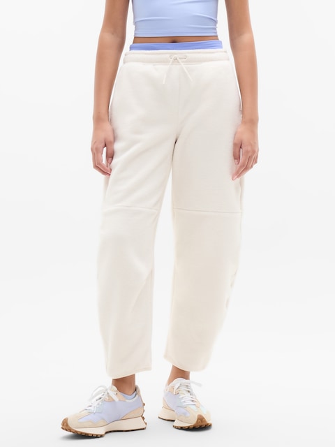 Athleta Girl Microfleece Barrel Jogger - Bone