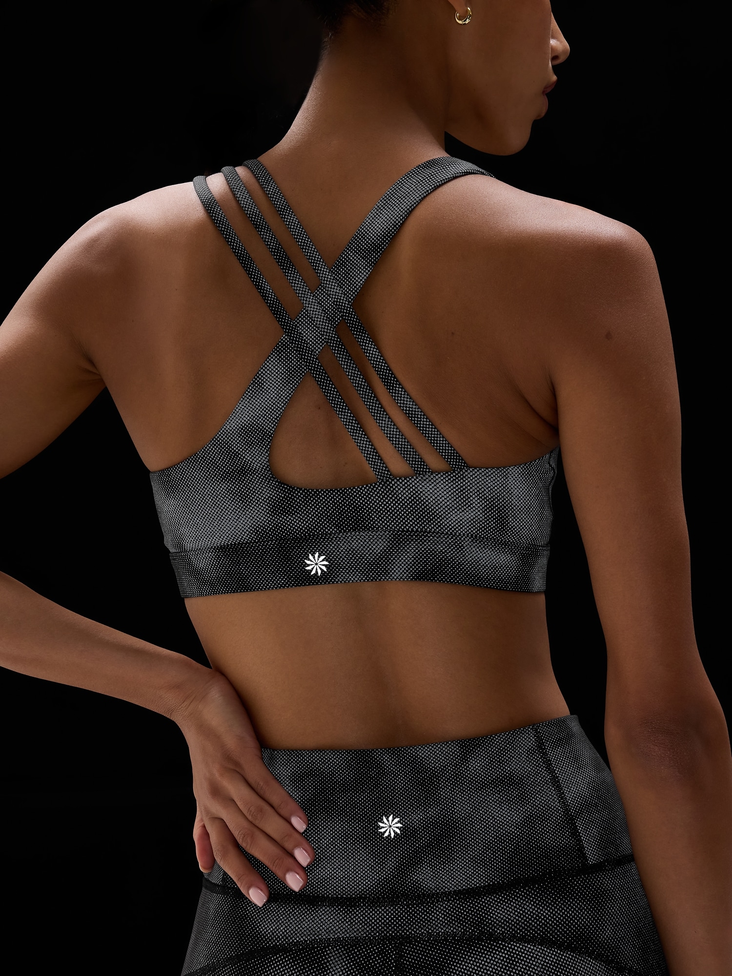 Athleta Train Free Reflective Bra A-c In Black